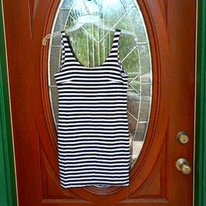 Divided H&M Basic Black/White Striped Tank Top Size S